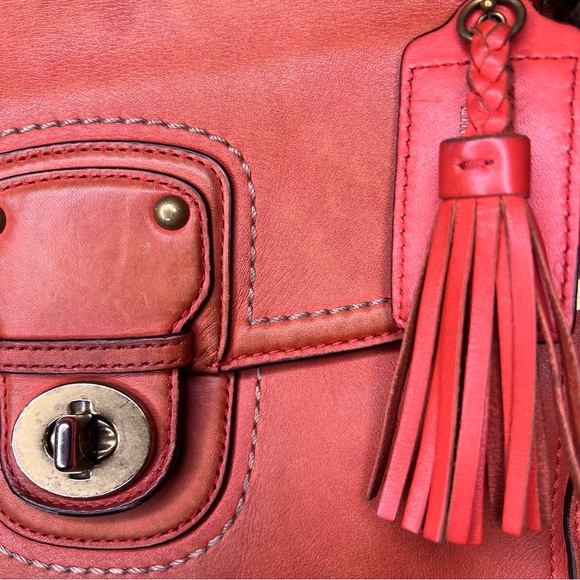 Coach orange Limited Edition 70th anniversary Willis Satchel Crossbody Purse - Picture 8 of 10